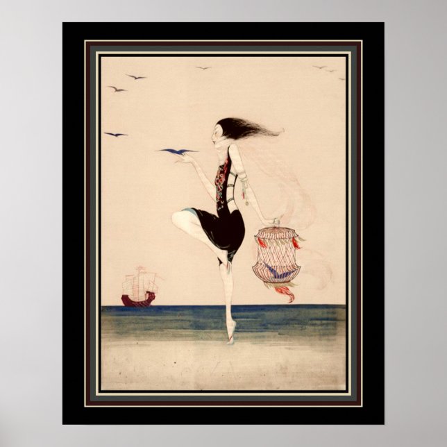 Affiche "Dancing on the Shore" vers 1916 (Devant)