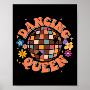 Affiche Dancing Queen Retro Bridesmaids 70's Disco Bachelo