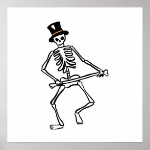 Affiche Dancing Skeleton