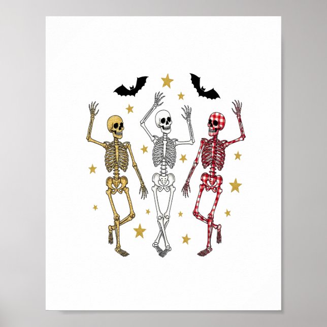 Affiche Dancing Skeleton Halloween (Devant)