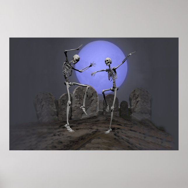 Affiche Dancing Skeletons (Devant)