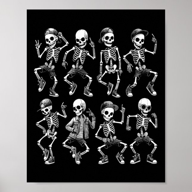 Affiche Dancing Skeletons Dance Challenge Boys Girl (Devant)