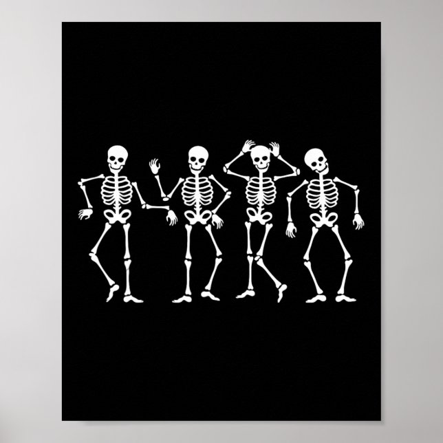 Affiche Dancing Skeletons Halloween Dance Challenge Garçon (Devant)
