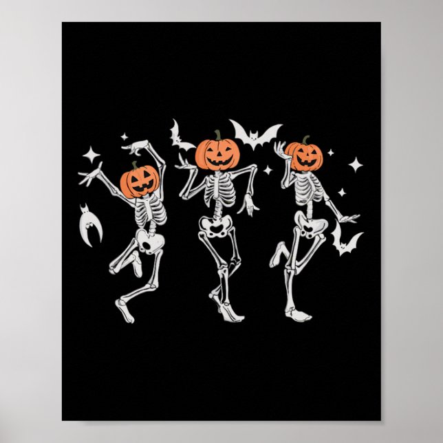 Affiche Dancing Skeletons - Halloween Dance Party (Devant)
