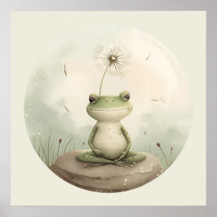 Affiche Dandelion de méditation de grenouille