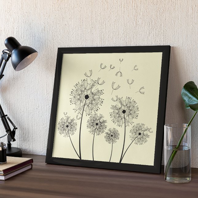 Affiche Dandelion Line Art (Créateur téléchargé)