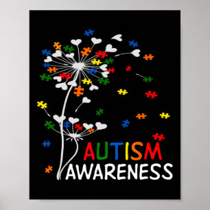 Affiche Dandelion Puzzle pièce Cool Sensibilisation sur l'