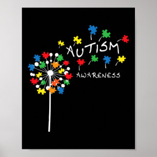 Affiche Dandelion Puzzle pièce Cool Sensibilisation sur l'