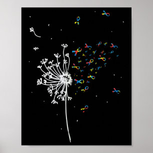 Affiche Dandelion Puzzle Ruban Inspiration Autisme Aware