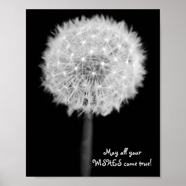 Affiche Dandelion "Que tous vos voeux se réalisent !" Post (Devant)