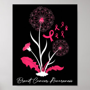 Affiche Dandelion Sensibilisation au cancer du sein Pink R