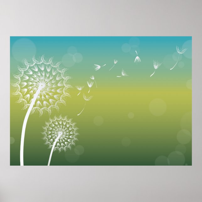 Affiche Dandelion Vent Flower (Devant)