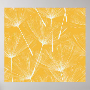 Affiche Dandelions vintages : Motif transparent