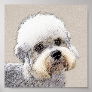Affiche Dandie Dinmont Terrier Peinture Chien Art original