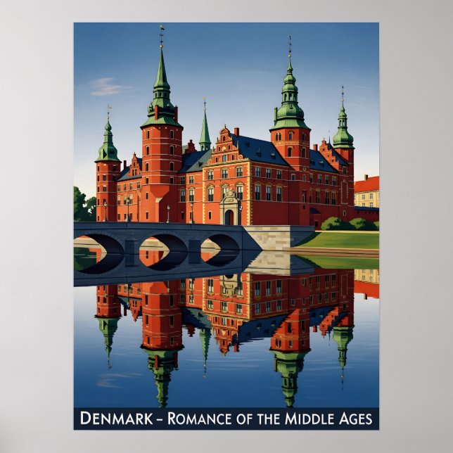 Affiche Danemark - Château de Frederiksborg (Devant)