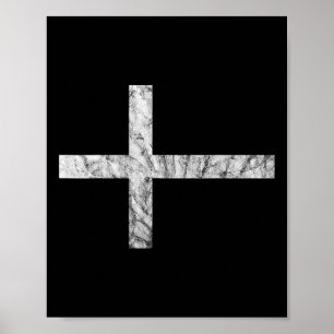 Affiche Danemark Drapeau Danois Croix Nordique Voyage Euro
