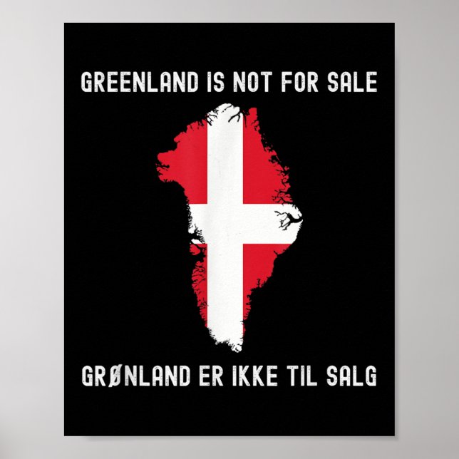 Affiche Danemark Groenland Pas À Vendre Traduction Danemar (Devant)