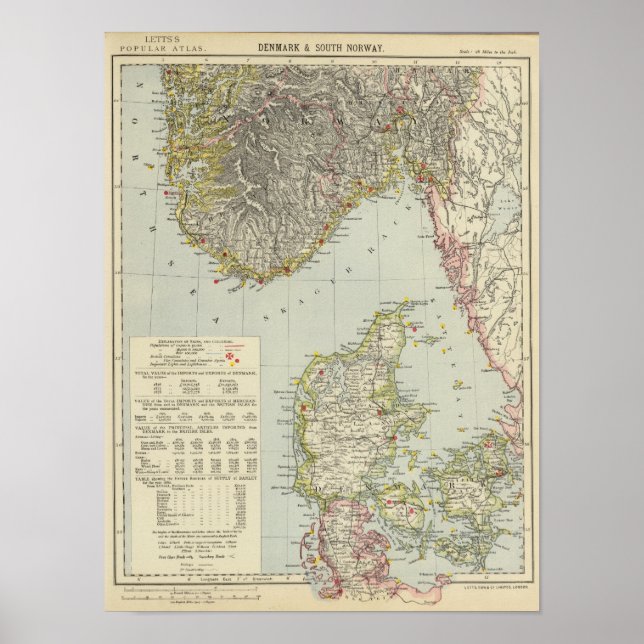 Affiche Danemark, Norvège du Sud (Devant)