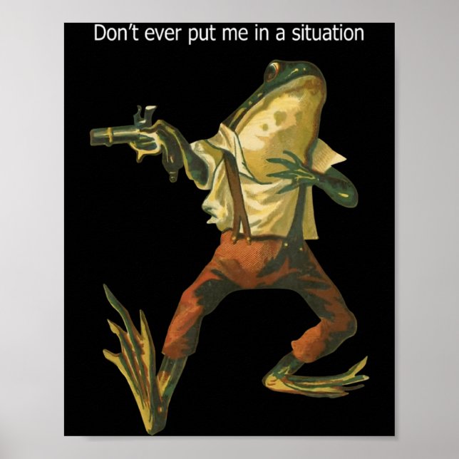 Affiche Danger Frog Dont Ever Put Me In A Situation Retro  (Devant)