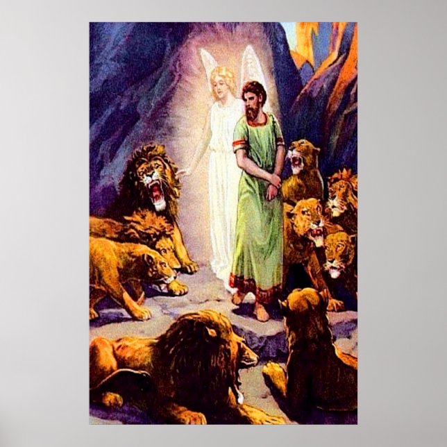 Affiche Daniel 6 Dieu protège Daniel contre le harcèlement (Devant)