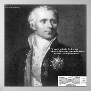 Affiche Daniel Bernoulli Vrai Cadeaux de Physique et Voitu