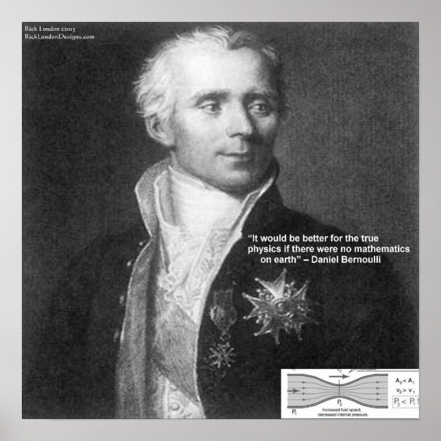 Affiche Daniel Bernoulli Vrai Cadeaux de Physique et Voitu (Devant)