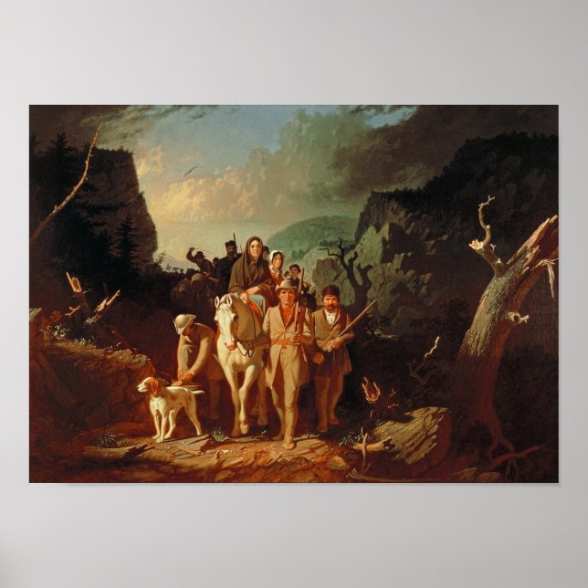Affiche Daniel Boone Escorte Les Colons À Travers L'Écart (Devant)