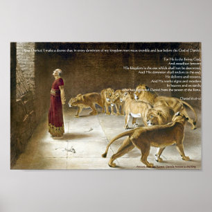 Affiche Daniel dans la copie d'art de bible du repaire du