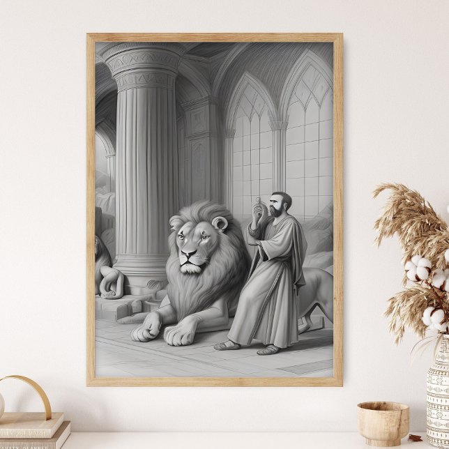Affiche Daniel dans la fosse aux lions, Daniel 6, le roi D (Créateur téléchargé)