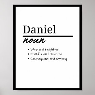 Affiche Daniel, Garçon Nom Personnalisé Définition