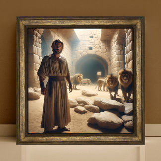 Affiche Daniel in the Lion Den Christian Bible Art