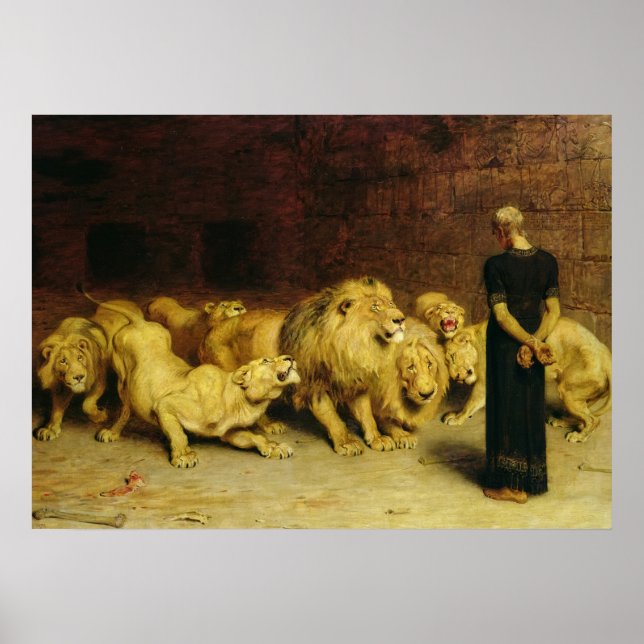 Affiche Daniel in the Lions' Den, 1872 par Briton Riviere (Devant)