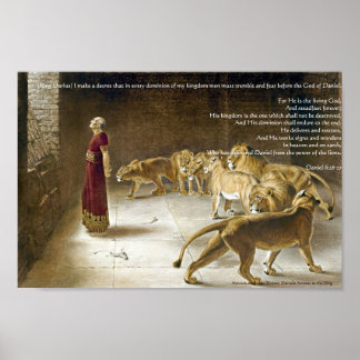 Affiche Daniel in the Lion's Den Bible Art