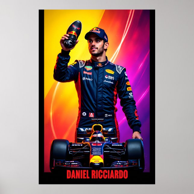 Affiche Daniel Ricciardo Formula One Racing Champion (Devant)