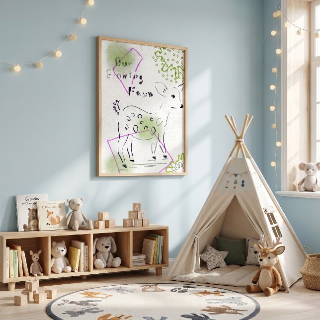 AFFICHE D'ANIMAL DE SAFARI DE NURSERY BOHO (Créateur téléchargé)