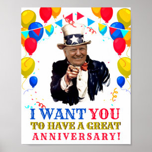 Affiche d'anniversaire de Donald Trump