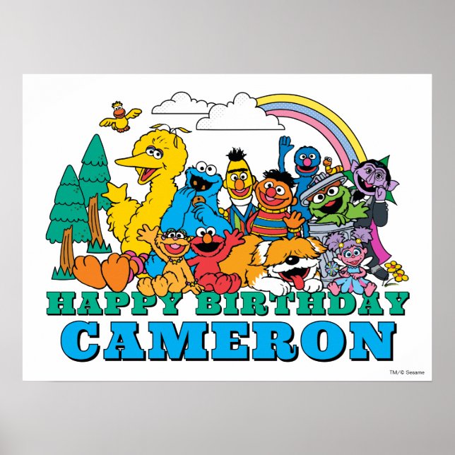 Affiche d'anniversaire des personnages de Rue Sésa (Devant)