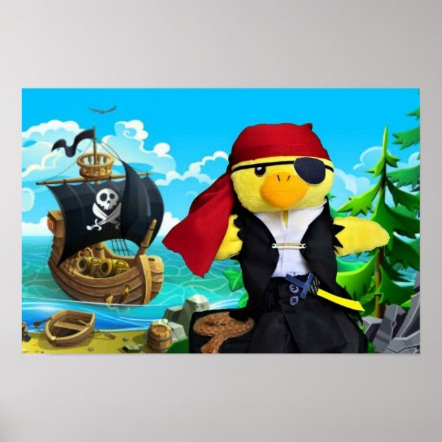 Affiche Danny Duck le Pirate. (Devant)
