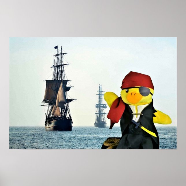 Affiche Danny Duck le Pirate. (Devant)