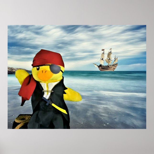 Affiche Danny Duck le Pirate. (Devant)