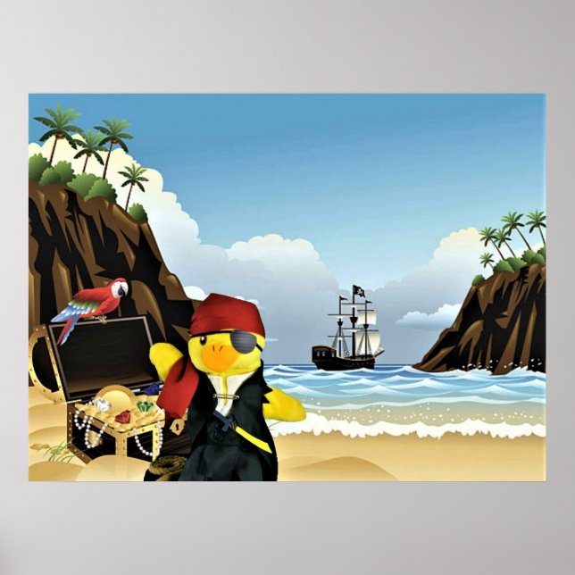 Affiche Danny Duck le Pirate. (Devant)