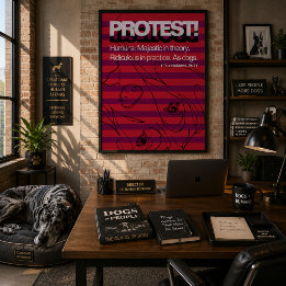 Affiche Danois Géant Proteste Les Humains Sont Ridicules