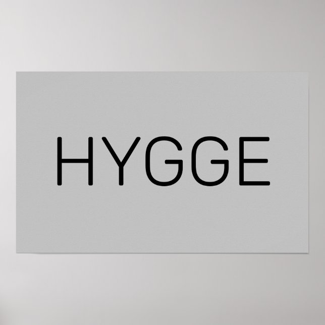 Affiche Danois Hygge noir et gris (Devant)
