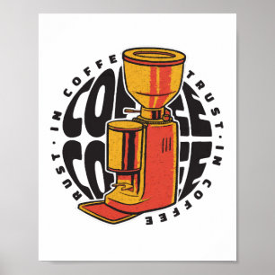 Affiche Dans Café nous avons confiance