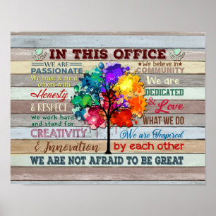 Affiche Dans Ce Bureau, Nous Sommes Un Arbre D'Équipe Colo