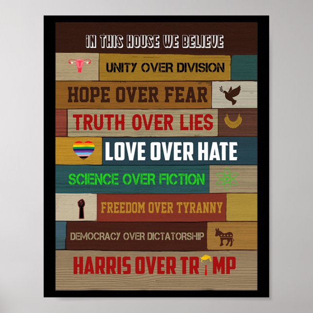 Affiche Dans Cette Assemblée, Nous Croyons À Harris Sur Tr (Devant)