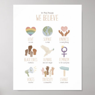 Affiche Dans Cette Chambre, Nous Croyons Black Lives Matte