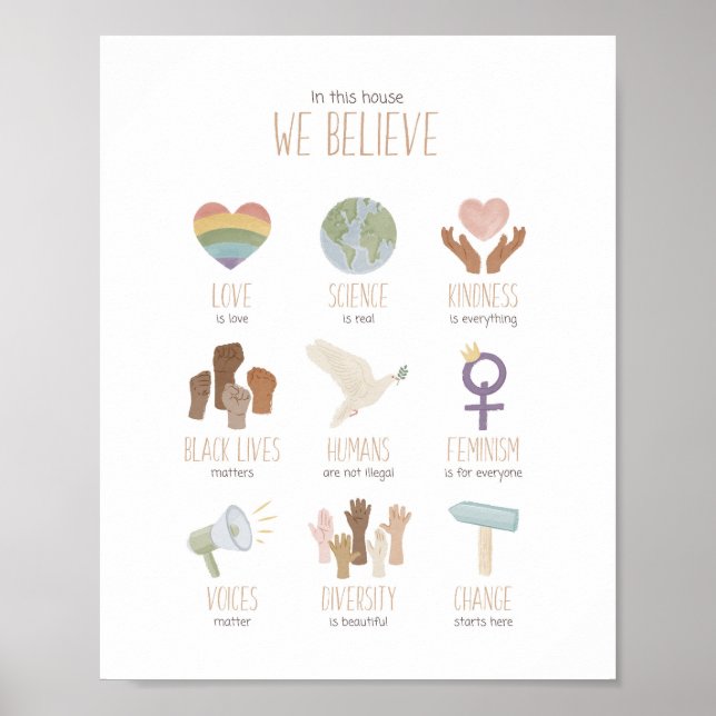 Affiche Dans Cette Chambre, Nous Croyons Black Lives Matte (Devant)