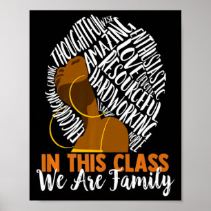 Affiche Dans cette classe nous sommes une famille Mois de