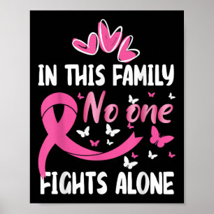 Affiche Dans cette famille combattent seul le cancer du se